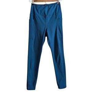 Danskin High Rise Leggings Stormy Sea Blue, Women's Size Small